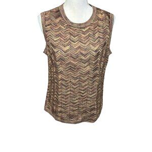 Missoni for Target blouse, size XL, sparkly, metallic, summer, classic, chevron